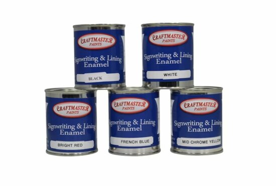 Craftmaster Basic Signwriting Enamel Starter Set 5 x (125ml)