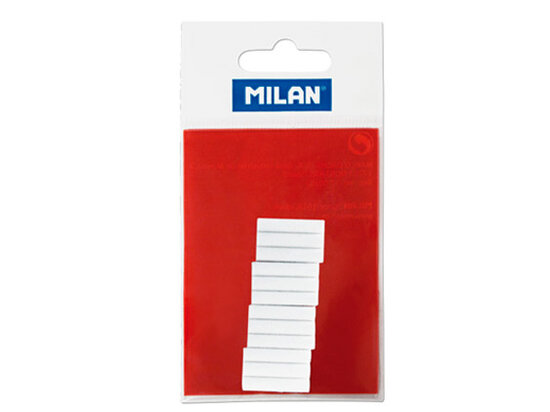 Milan spare erasers white (soft) 