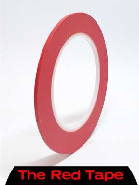 The Red extra soft Fineline Tape 3mm