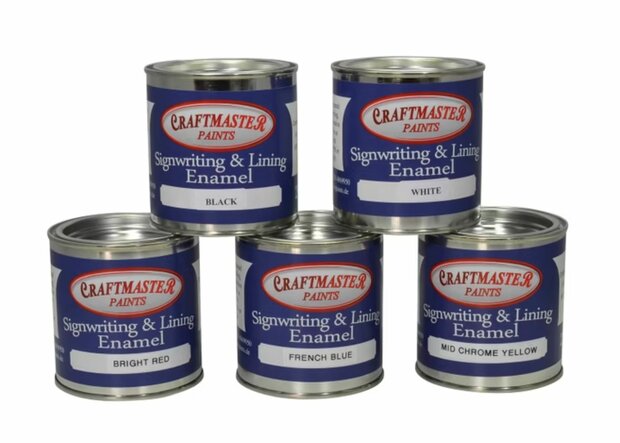 Craftmaster Basic Signwriting Enamel Starter Set 5 x (250ml)