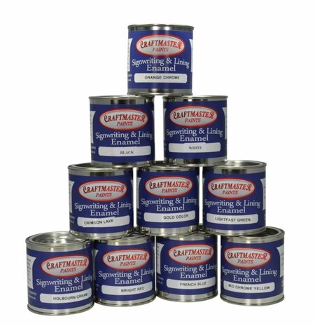 Craftmaster Deluxe Signwriting Enamel Starter Set 10 x (250ml) 