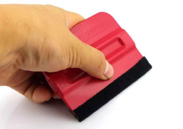 PLASTIC SQUEEGEE, SOFT RED